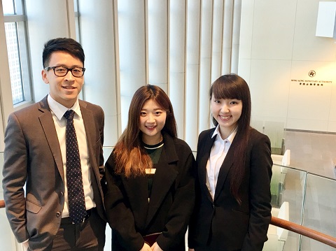 FCAS首屆實習生(左起)Andy、Effy同 Catherine 都話實習生活好充實,有助未來喺Fintech界發展。