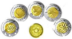 2002年2月發行「五福臨門　世代相傳」紀念幣套裝