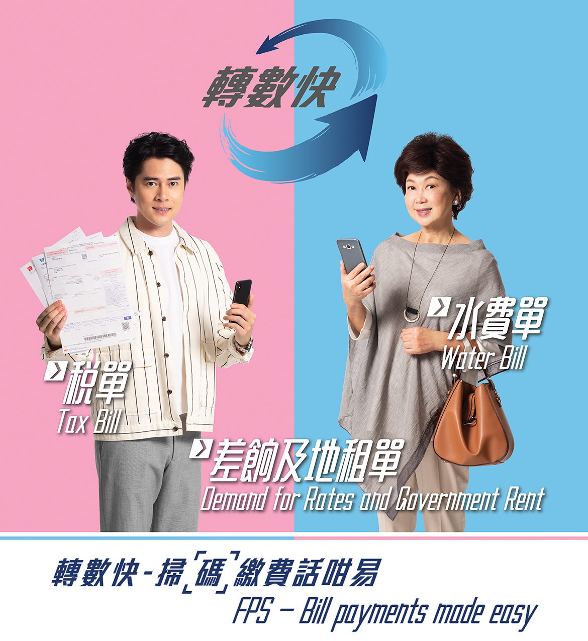 平面廣告 –「轉數快」- 掃碼繳費話咁易