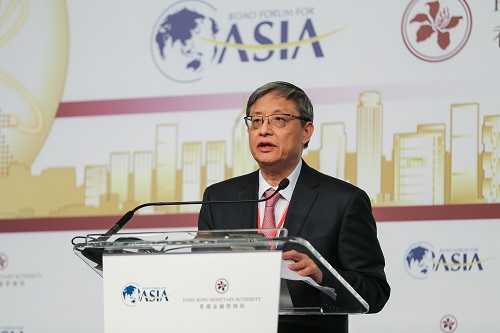 The Secretary General of the Boao Forum for Asia Mr ZHOU Wenzhong gives welcoming remarks.