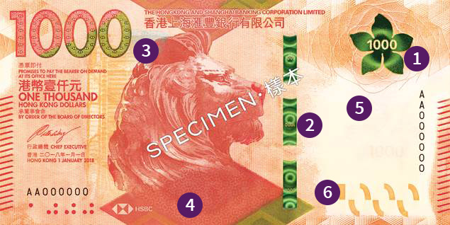 Hong Kong Monetary Authority 2018 Series Banknotes