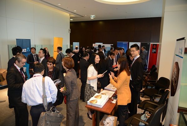 Bank representatives introduce RMB services and products that are available to corporates.