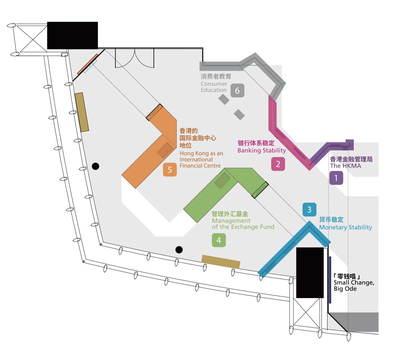 「政策」展区平面图